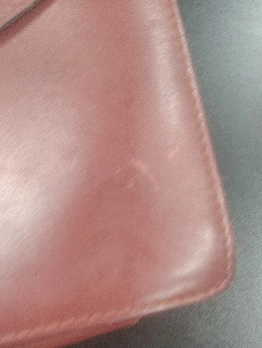Must De Cartier Classic Burgundy Red Berdoux Leather Envelope Clutch Bag